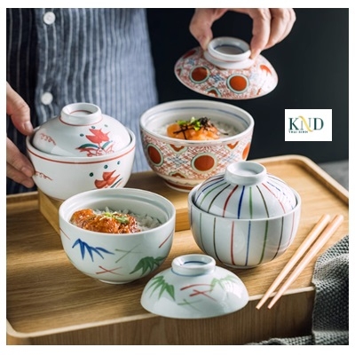 Bát soup miso sứ có nắp