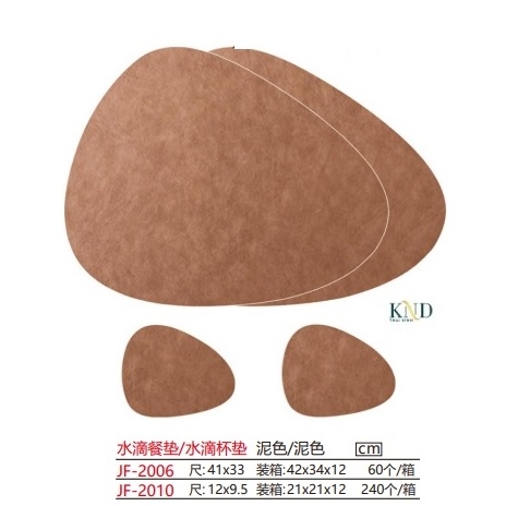 Place mat da pu hình tam giác